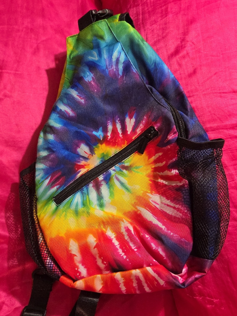 Source Unknown Rainbow Tie-Dye Crossbody Sling Bag